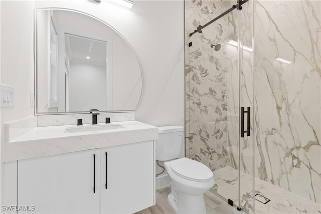 4693 13th Ave SW, Naples, FL 34116 - full bath featuring toilet, a marble finish shower, and vanity
