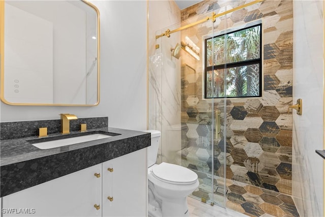 4693 13th Ave SW, Naples, FL 34116 - full bath with vanity, toilet, and a shower stall