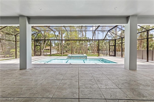 4693 13th Ave SW, Naples, FL 34116 - view of pool with a patio, a pool with connected hot tub, and a lanai