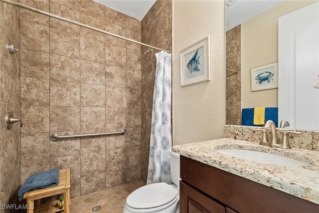 3824 SW 11th Pl, Cape Coral, FL 33914 - full bathroom with vanity, toilet, and tiled shower