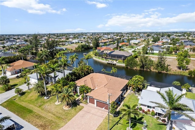 3824 SW 11th Pl, Cape Coral, FL 33914 - drone / aerial view featuring a water view and a residential view