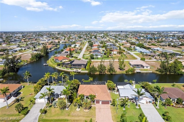 3824 SW 11th Pl, Cape Coral, FL 33914 - aerial view featuring a water view and a residential view