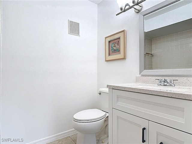 2178 Arbour Walk Cir Unit 2322, Naples, FL 34109 - bathroom featuring vanity, toilet, tile patterned floors, and baseboards
