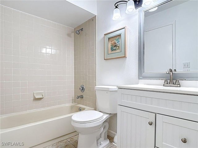 2178 Arbour Walk Cir Unit 2322, Naples, FL 34109 - full bath with vanity, shower / bath combination, toilet, and tile patterned floors
