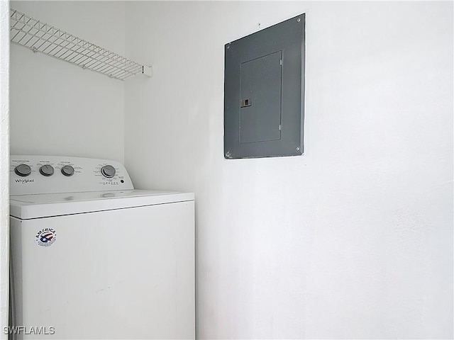 2178 Arbour Walk Cir Unit 2322, Naples, FL 34109 - washroom featuring washer / dryer and electric panel