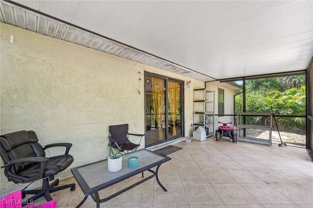 view of sunroom