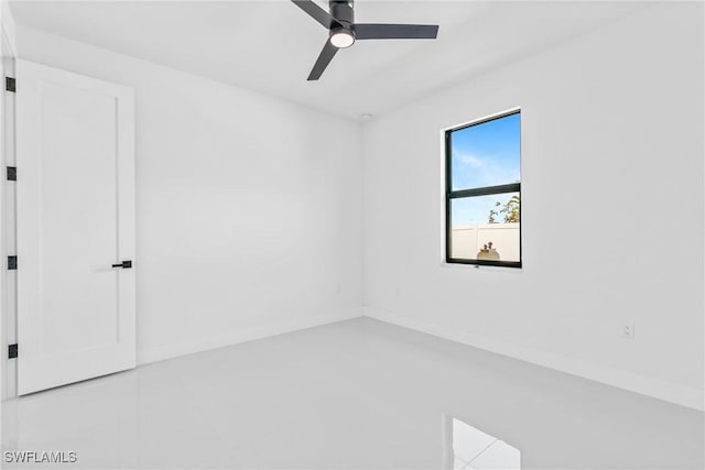845 SW 15th Ter, Cape Coral, FL 33991 - spare room with ceiling fan and baseboards