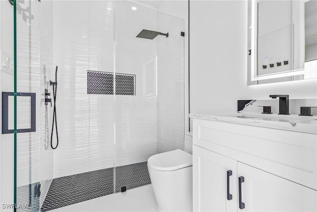 845 SW 15th Ter, Cape Coral, FL 33991 - full bathroom featuring toilet, a shower stall, and vanity