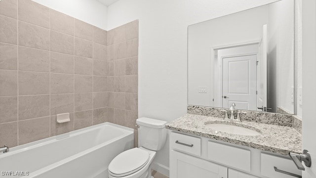 3036 Weston Manor Dr, Alva, FL 33920 - full bath with vanity, bathtub / shower combination, and toilet
