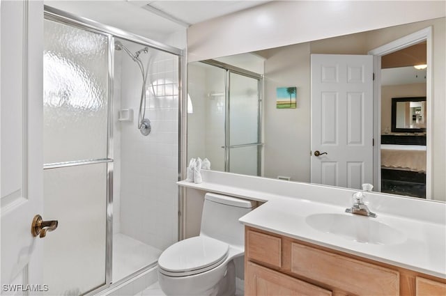 13641 Worthington Way Unit 1612, Bonita Springs, FL 34135 - bathroom featuring a shower stall and vanity