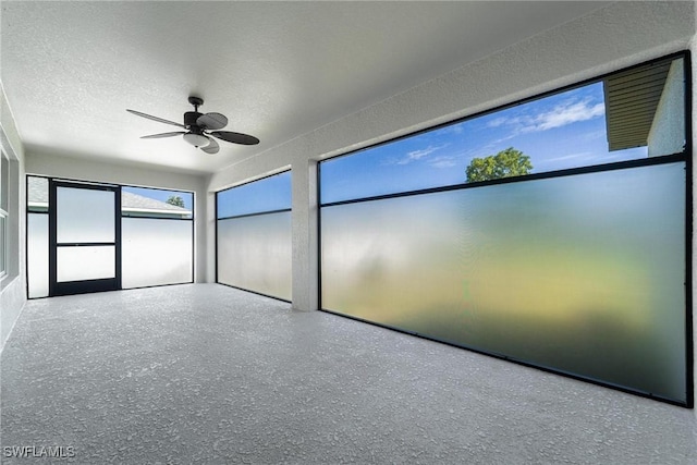 403 NW 17th Ter, Cape Coral, FL 33993 - interior space featuring a ceiling fan and speckled floor