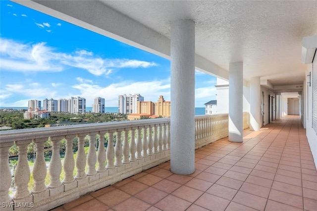 balcony with a city view