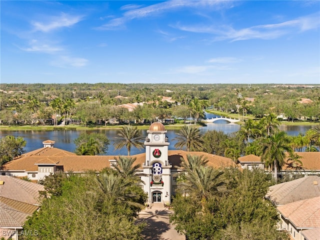 3695 Exuma Way, Naples, FL 34119 - drone / aerial view featuring a water view