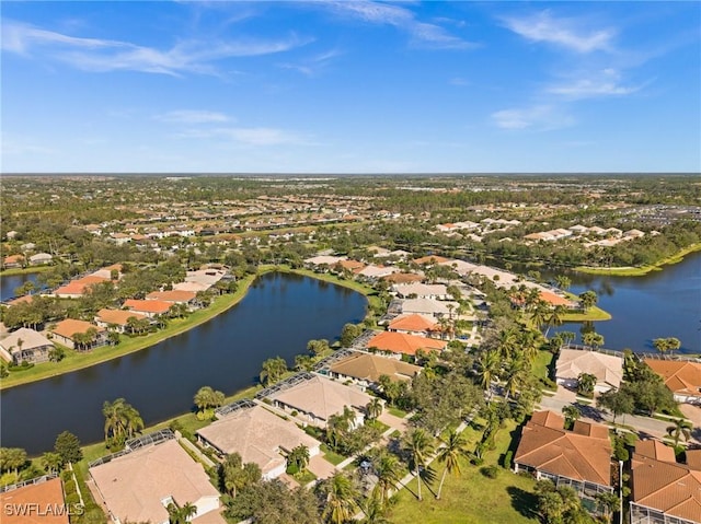 3695 Exuma Way, Naples, FL 34119 - birds eye view of property featuring a water view and a residential view