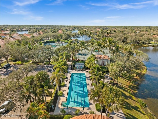 3695 Exuma Way, Naples, FL 34119 - bird's eye view featuring a water view