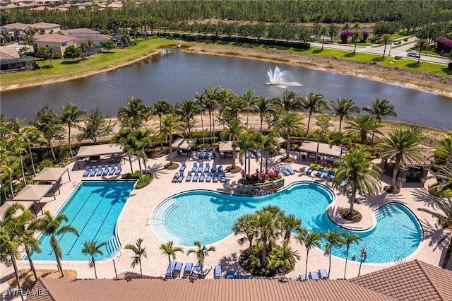 3412 Atlantic Cir, Naples, FL 34119 - pool with a water view