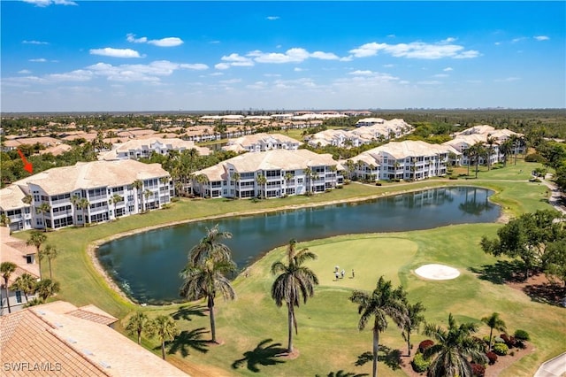 16400 Millstone Cir Unit 206, Fort Myers, FL 33908 - aerial view of property and surrounding area with a nearby body of water, a golf course, and apartment complex
