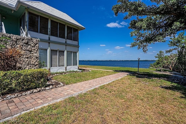 3225 E Riverside Dr Unit 26B, Fort Myers, FL 33916 - view of green lawn featuring a water view
