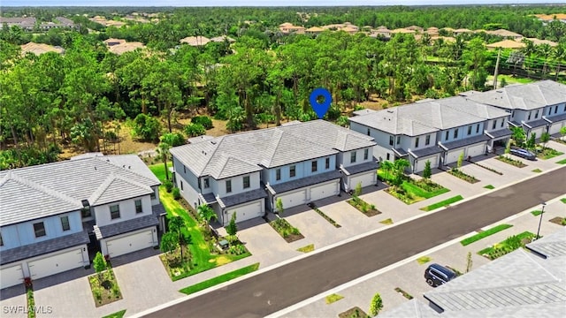 aerial view of residential area