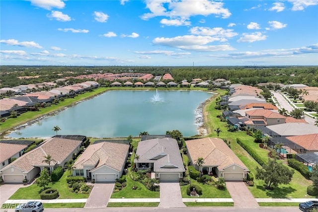 aerial perspective of suburban area featuring a nearby body of water