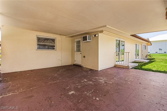 3965 W Riverside Dr, Fort Myers, FL 33901 - view of patio / terrace with an AC wall unit and a carport