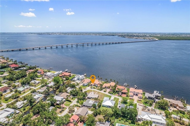 3965 W Riverside Dr, Fort Myers, FL 33901 - aerial view of residential area featuring a nearby body of water and a notable bridge