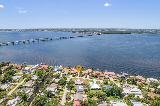 3965 W Riverside Dr, Fort Myers, FL 33901 - aerial view of residential area featuring a large body of water and a notable bridge
