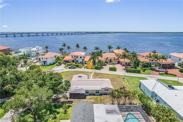 3965 W Riverside Dr, Fort Myers, FL 33901 - aerial perspective of suburban area featuring a notable bridge and a nearby body of water