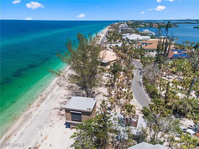 3203 Casey Key Rd, Nokomis, FL 34275 - aerial view with a beach view and a water view