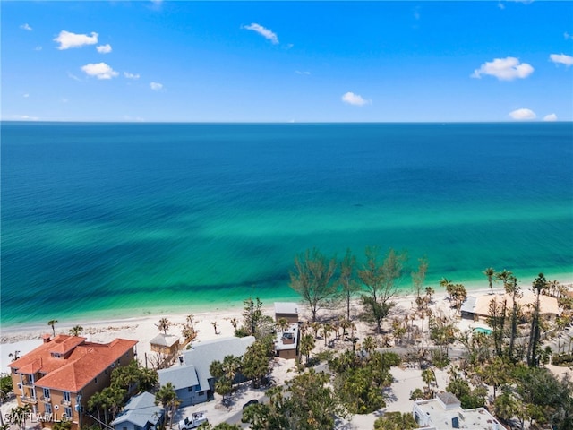 3203 Casey Key Rd, Nokomis, FL 34275 - aerial view featuring a view of the beach and a water view