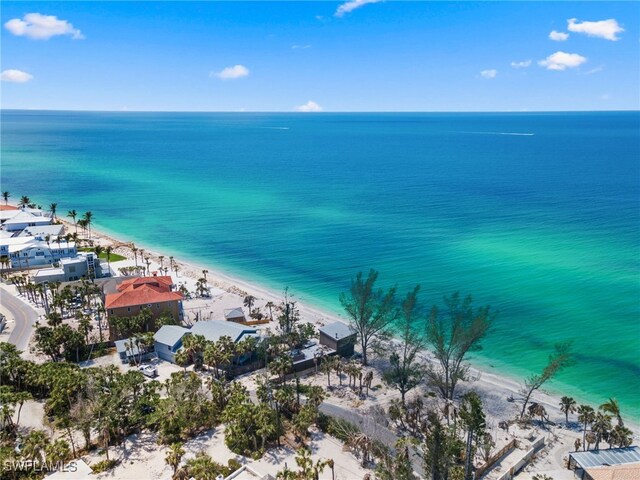 3203 Casey Key Rd, Nokomis, FL 34275 - aerial view featuring a beach view and a water view