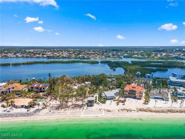 3203 Casey Key Rd, Nokomis, FL 34275 - aerial view with a water view and a beach view