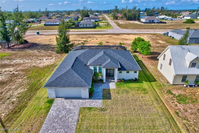 aerial view of residential area