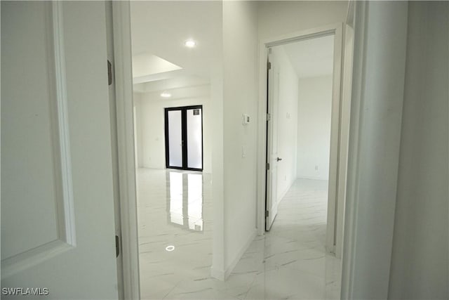 2808 NW 21st Ave, Cape Coral, FL 33993 - hallway with recessed lighting, baseboards, and marble finish floor
