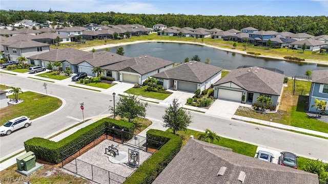 16044 Enclaves Cove Dr, North Fort Myers, FL 33917 - drone / aerial view with a water view and a residential view