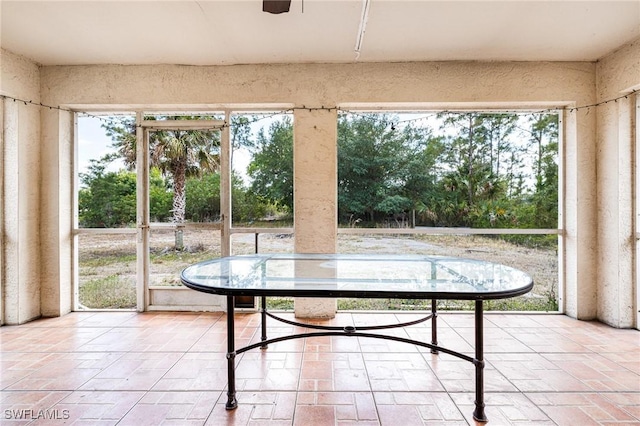 view of sunroom
