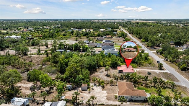 aerial view featuring a residential view