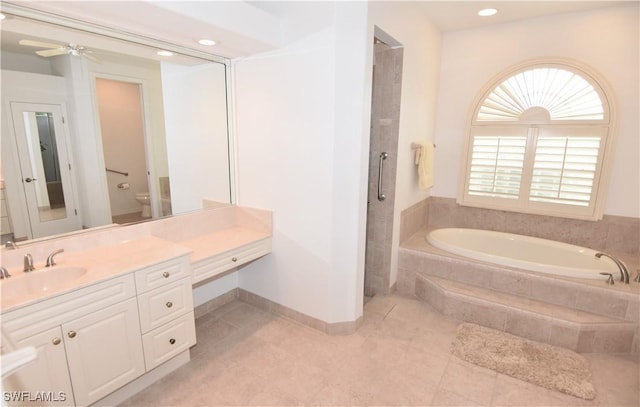 3787 Whippoorwill Ct, Punta Gorda, FL 33950 - full bath featuring vanity, tile patterned floors, a garden tub, and toilet