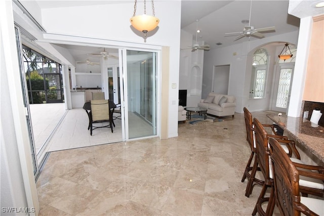 3787 Whippoorwill Ct, Punta Gorda, FL 33950 - dining space with a ceiling fan