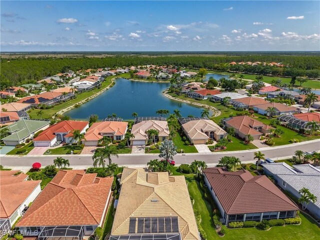20710 Mystic Way N, Fort Myers, FL 33917 - aerial perspective of suburban area with a nearby body of water
