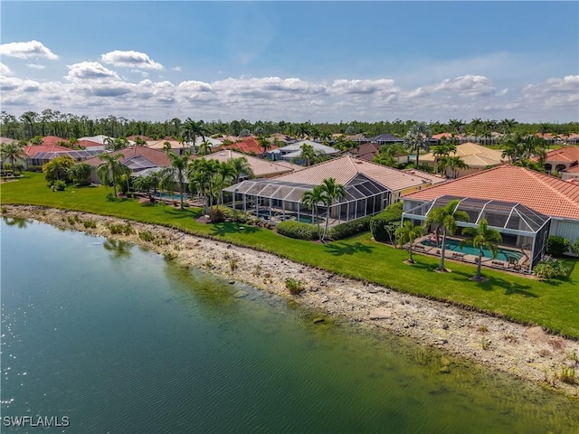 20710 Mystic Way N, Fort Myers, FL 33917 - aerial view of residential area with a large body of water