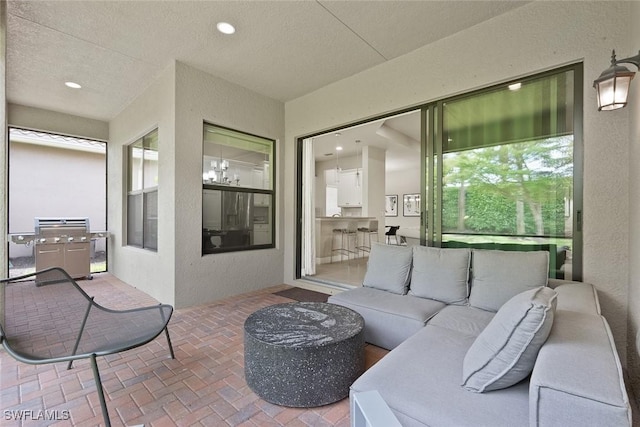 view of sunroom
