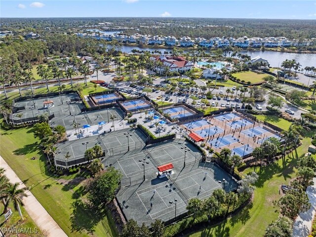 6250 Lightbourn Way, Naples, FL 34113 - aerial view featuring a water view and a residential view