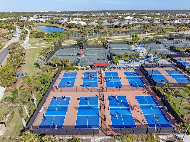 6250 Lightbourn Way, Naples, FL 34113 - birds eye view of property with a residential view and a water view