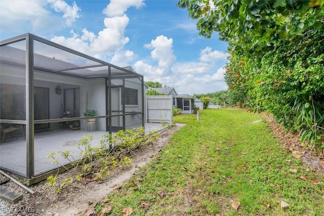 4732 Blackberry Dr, Fort Myers, FL 33905 - view of grassy yard featuring a patio area and a lanai