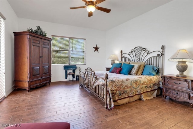 28404 Via Odanti Dr, Bonita Springs, FL 34135 - bedroom featuring ceiling fan and wood finished floors