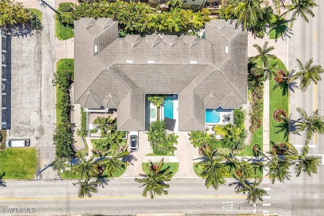 510 2nd St S Unit 102, Naples, FL 34102 - drone / aerial view of a pool area