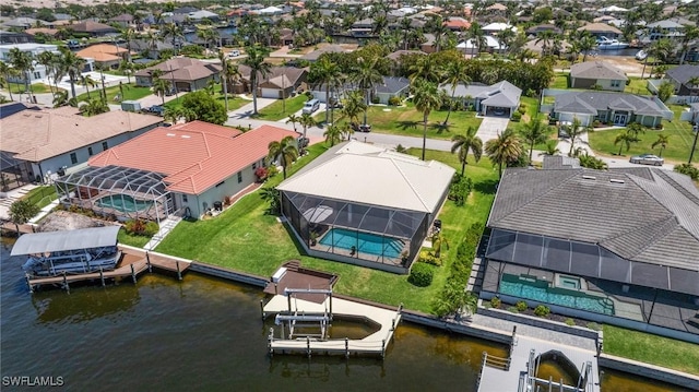 2536 SW 28th Pl, Cape Coral, FL 33914 - drone / aerial view with a residential view and a water view