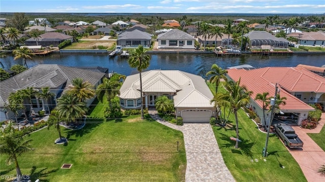 2536 SW 28th Pl, Cape Coral, FL 33914 - aerial view featuring a water view and a residential view