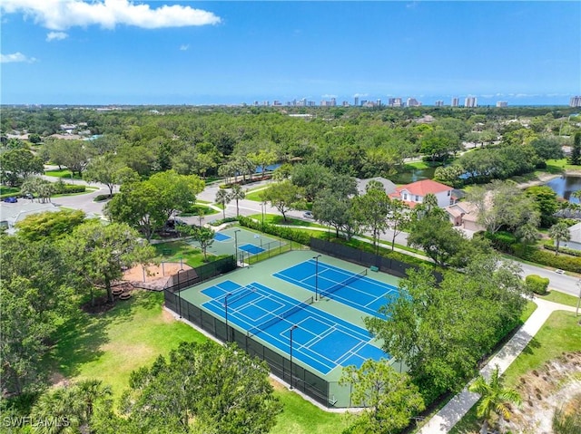 drone / aerial view of a skyline view